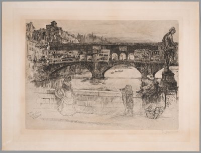 Ponte Vecchio, Florence (First Plate) by Frank Duveneck