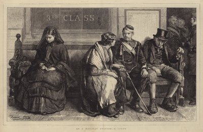 At a Railway Station, a Study by Frank Holl