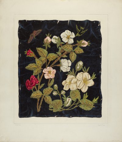Handmade Flowers on Black by Frank J Mace