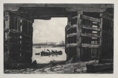 A Span of Old Battersea Bridge by Frank Short