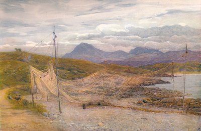 Salmon Nets, Gairloch, Ross-Shire by Frank Walton