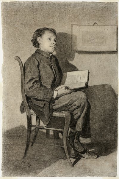 Boy Reading by François Bonvin