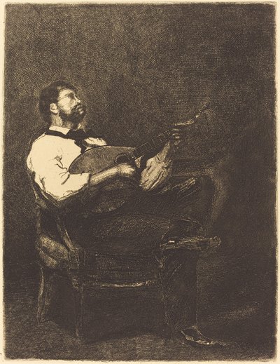 Guitar Player by François Bonvin