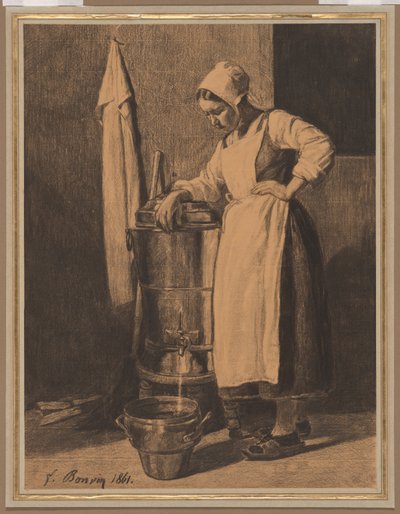 Servant Drawing Water from the Fountain by François Bonvin