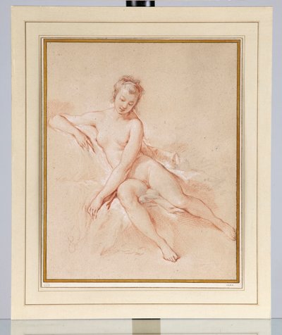 A Seated Female Nude by François Boucher