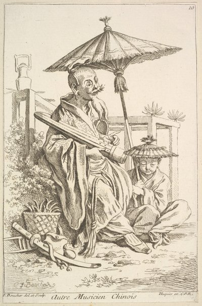 Another Chinese Musician by François Boucher