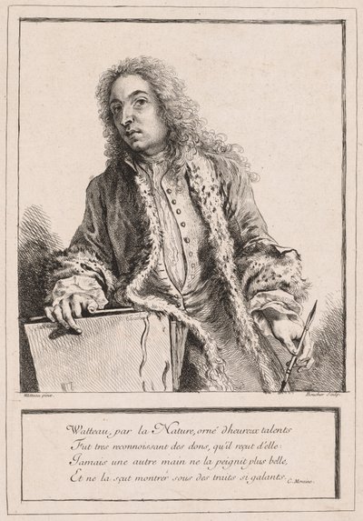 Antoine Watteau, c. 1727 by François Boucher