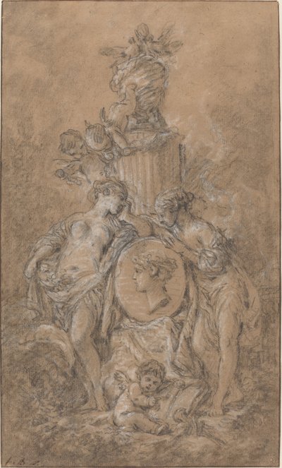 Design for a Funeral Monument by François Boucher