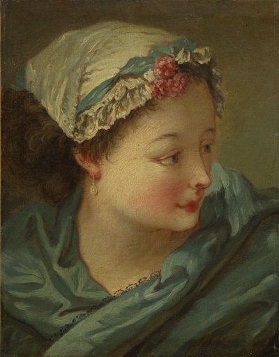 Head of a Young Woman, early 1730s by François Boucher