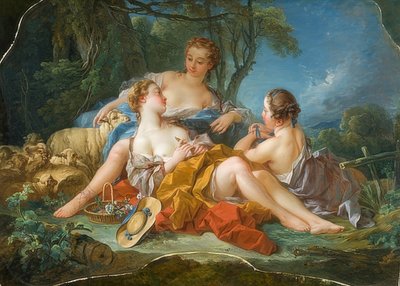 Pastoral Confidences. Around 1745 by François Boucher