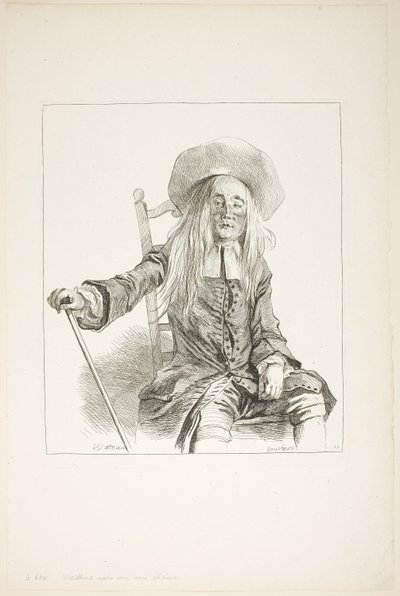 Man Seated on a Chair by François Boucher