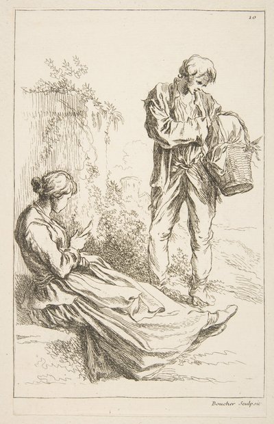 Sheet of Sketches, 1753 by François Boucher