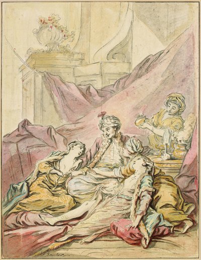 The Pasha in His Harem, ca 1735-1739 by François Boucher