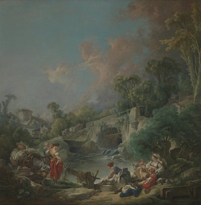 Washerwomen, 1768 by François Boucher