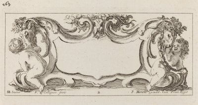 Cartouche by François Collignon after Stefano Della Bella