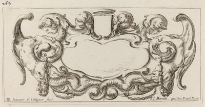 Cartouche by François Collignon after Stefano Della Bella