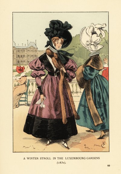 A Winter Stroll in the Luxembourg Gardens by François Courboin
