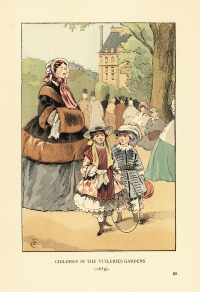 Children in the Tuileries Gardens in 1859 by François Courboin