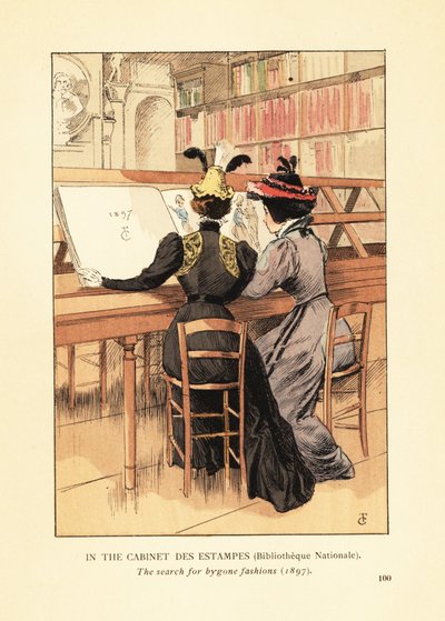In the Cabinet des Estampes, Bibliotheque Nationale by François Courboin