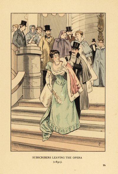 Subscribers Leaving the Opera by François Courboin