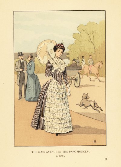 The main avenue in the Parc Monceau by François Courboin