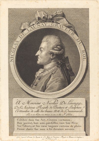 Nicolas Delaunay by François Huot after Augustin de Saint Aubin