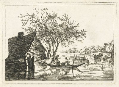 River Landscape with Farm by François Joseph Pfeiffer (II)