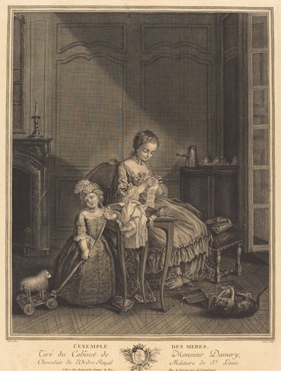 The Example of Mothers by François Lucas after Etienne Jeaurat