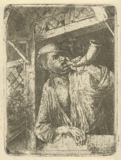 Baker Blowing a Horn by François de Maleck