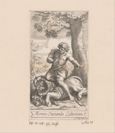 Samson and the Lion by François de Poilly (I)