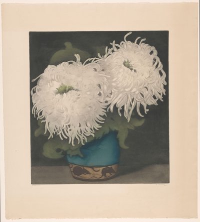 Two Chrysanthemums by Frans Everbag (signed by artist)