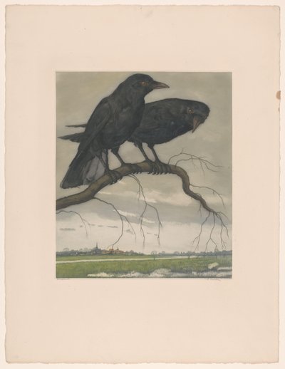 Two Crows by Frans Everbag (signed by artist)