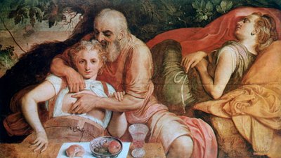 Lot and His Daughters by Frans Floris