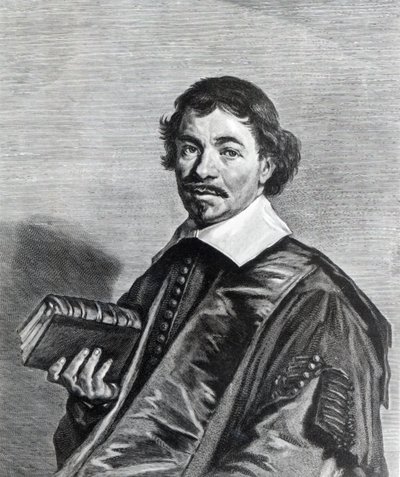 Johannes Hoornbeek, engraved by Jonas Suyderhoef by Frans Hals