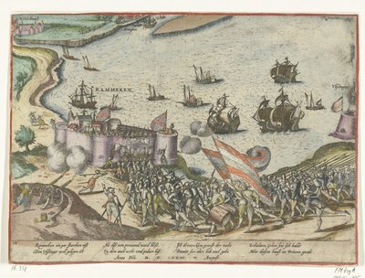 Capture of Fort Rammekens, 1573 by Frans Hogenberg