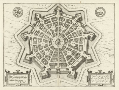 Map of Palmanova by Frans Hogenberg