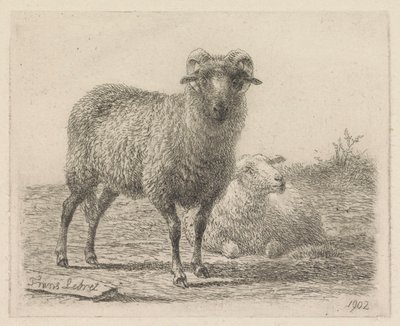 Ram and Sheep by Frans Lebret