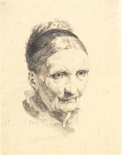 Head of an Old Woman. Madam Rasmussen by Frans Schwartz