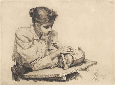 The Lacemaker by Frans Schwartz