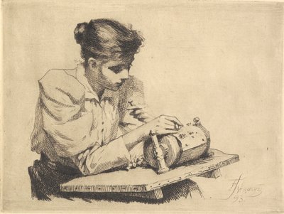 The Lace Maker by Frans Schwartz