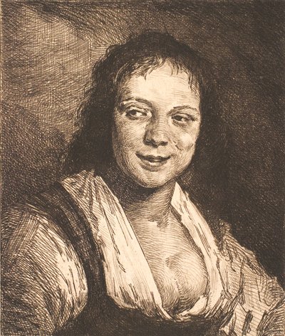 Laughing Girl, after Frans Hals by Frans Schwartz