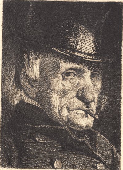 Man with hat and cigar by Frans Schwartz