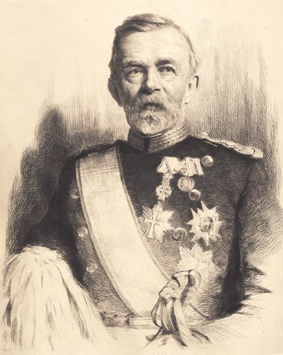 Portrait of Major General L. Koefoed by Frans Schwartz
