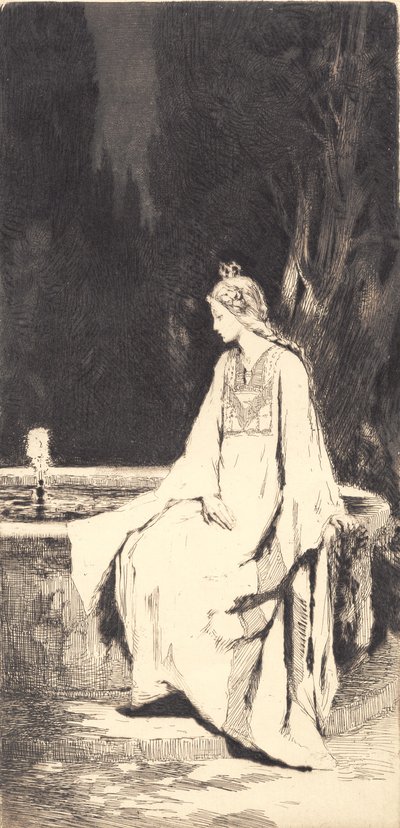The Princess at the Fountain by Frans Schwartz