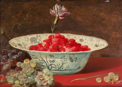 Strawberries with a Carnation by Frans Snyders or Snijders