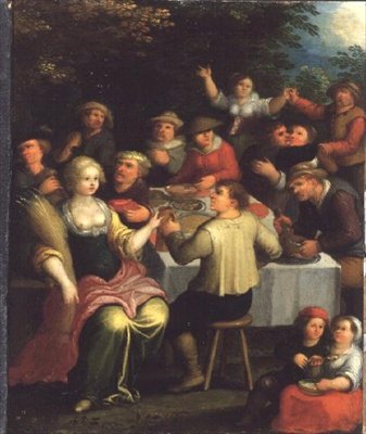 A Harvest Feast by Frans the Elder (circle of) Francken