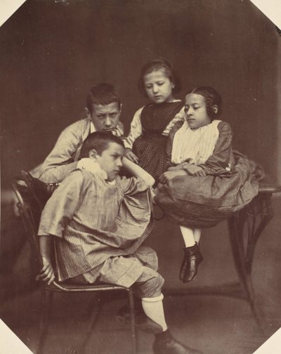 Alfons, Eugen, Marie, and Hermine Antoine, 1850s-60s by Franz Antoine