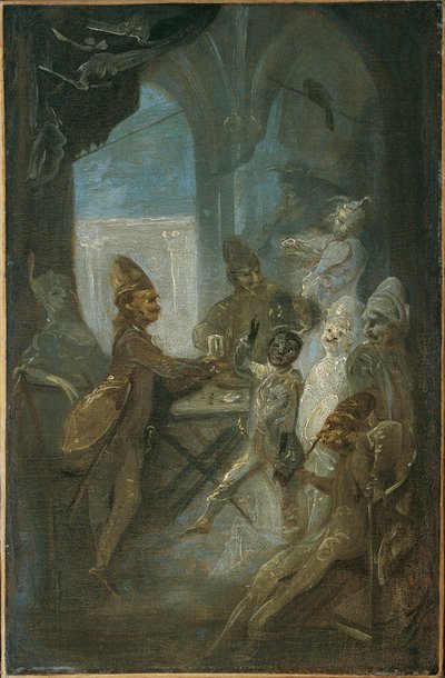 Theater Scene (Children Playing Soldiers?) by Franz Anton Maulbertsch