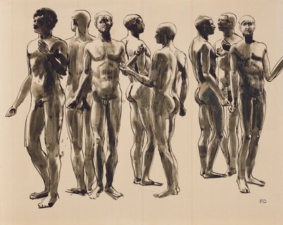 Eight Male Nudes by Franz Barwig d. Ä.