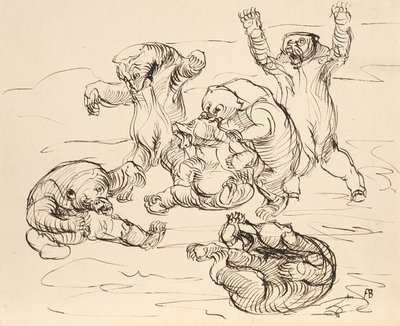 Fighting Bears by Franz Barwig d. Ä.